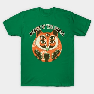 Five-Eyed Alien Cat and Friends T-Shirt